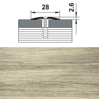 Профиль стыкоперекрывающий ПС 03.1350. 089 клен беленый Профиль стыкоперекрывающий ПС 03.1350. 089 клен беленый
