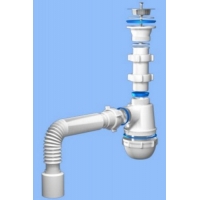 Сифон АНИ ГРОТ 1 1/2 х 40 с гибкой трубой 40 х 50 (А0110)