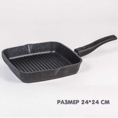 Сковорода-гриль 24х24 квадр. АП Гранит star со съемной ручкой арт.064803