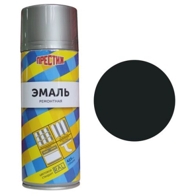 Эмаль ремонтная акриловая аэрозольная RAL-9004 СИГНАЛЬНЫЙ ЧЕРНЫЙ "Престиж"