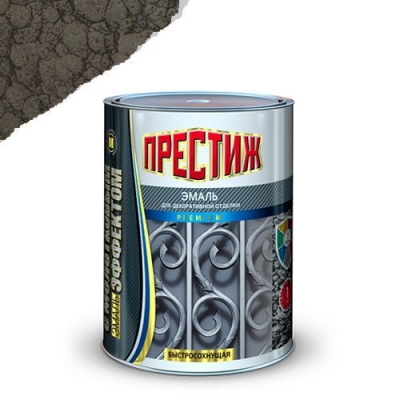 Эмаль с молотковым эффектом коричневая Престиж 0,8 кг.