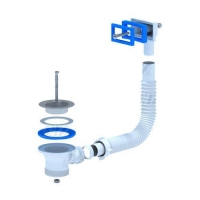 Перелив АНИ для мойки 1 1/2 c прямоуг. верт. корпусом N105S