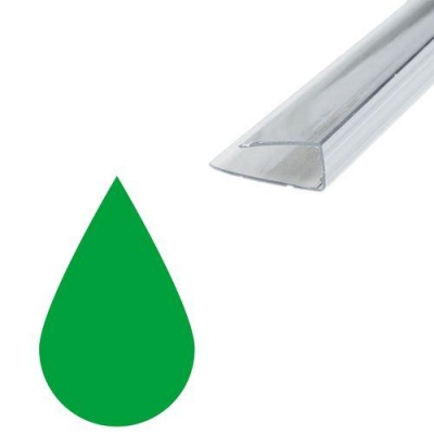 Профиль поликарбонатный ROYALPLAST UP торцевой 4мм Зеленый; 2.1м