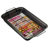 Форма для запекания 37,5х26х5см. из углеродистой стали с решеткой для гриля (6001M)