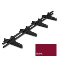 Снегозадержатель трубчатый NewLine 20х40 мм, 3м, 4 опоры, красное вино (RAL3005) Снегозадержатель трубчатый NewLine 20х40 мм, 3м, 4 опоры, красное вино (RAL3005)