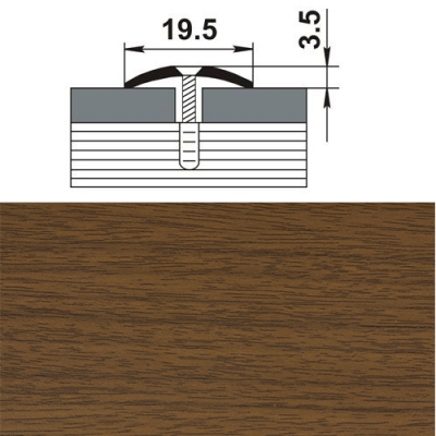 Профиль стыкоперекрывающий ПС 02.1350. 088 орех