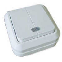 Выключатель двухкл. с подсветкой Олимп, о/у, 10А, белый О0123 Выключатель двухкл. с подсветкой Олимп, о/у, 10А, белый О0123