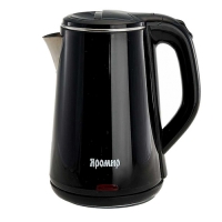Чайник ЯРОМИР ЯР-1059 пластик двойная стенка, черный, 1500Вт, 1,8л