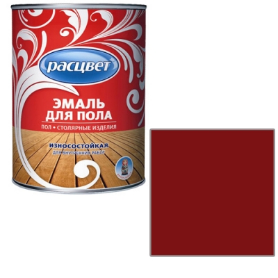 Эмаль Расцвет красно-корич. для пола 1,9 кг. (4974)
