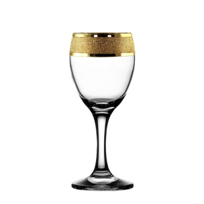 KAV23-703/S/Z/6 Набор - Бокалы для вина 6 шт с узором "Золотой карат"