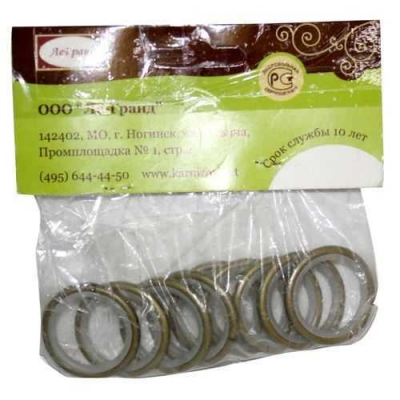 Кольцо с платиковой вставкой d25 антик-золото (10шт)