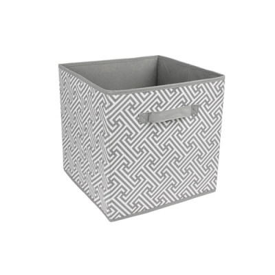 Короб-кубик для хранения "Орнамент", Д300 Ш300 В300, серый арт.UC-227