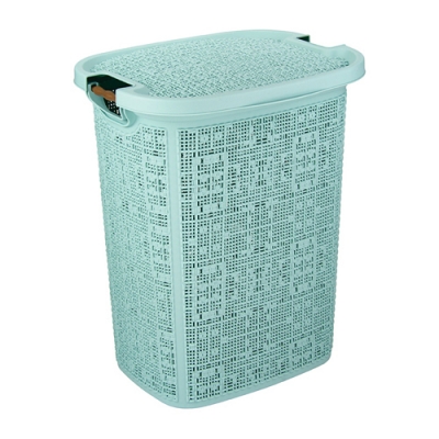 Корзина для белья БЯЗЬ 30л морская волна М2622