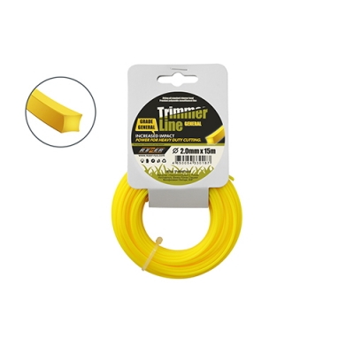 Леска GENERAL 2.0мм15м квадр. Rezer (60/240шт. в кор.) карт.