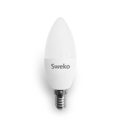 Светодиодная лампа Sweko 42 серия 42LED-C35-10W-230-6500K-E14 (38753)