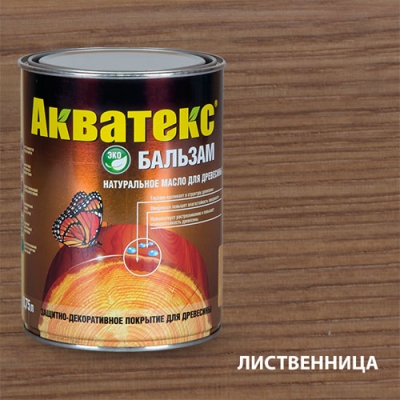 Акватекс-бальзам натуральное масло для древесины (Лиственница 0,75 л) (92123)