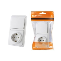 Блок комбинированный БКВР 1-но кл. выкл + розетка 2П+3 с з/ш TDM (SQ1813-0001) Блок комбинированный БКВР 1-но кл. выкл + розетка 2П+3 с з/ш TDM (SQ1813-0001)