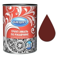 Грунт-эмаль по ржавчине РАСЦВЕТ вишневая 5 кг