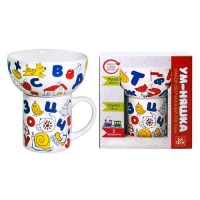 Набор Алфавит 2 пр.: кружка 200 мл, миска 300 мл в подарочной упаковке арт.MFKS2-5