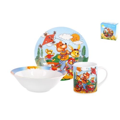 Набор посуды 1/3 Веселые зверята TSET3K