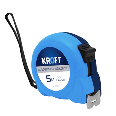 202059 Рулетка Kroft 5мх19мм, прорезиненный корпус 202059 Рулетка Kroft 5мх19мм, прорезиненный корпус
