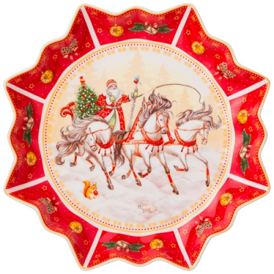 Блюдо lefard "Тройка" 26 см красное 85-1737