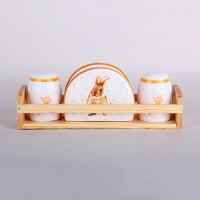 Набор сол.+пер.+салфетница 1/3 п/уп, Rabbit Bella ZFC049-48