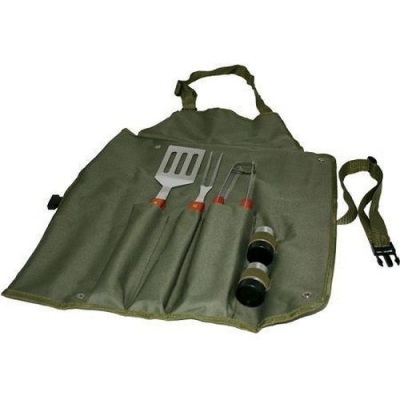 Набор (сумка-фартук, вилка, лопатка, щипцы, солонка, перечница) /4 61320 BOYSCOUT