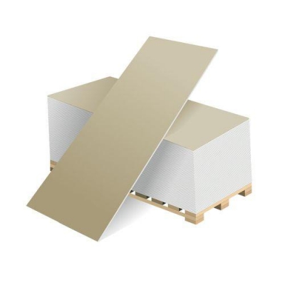 Строительная плита для сухой штукатурки стен обычная 2500х1200х9,5мм Волма