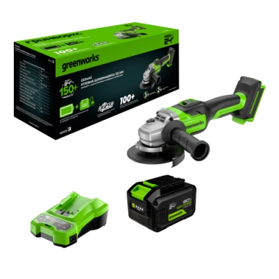 24V Угловая шлифовальная машина акк.GD24AG, б/щет, 125 мм, 10500 об/мин,1x8Ач,ЗУ,кор (3200207CUH)