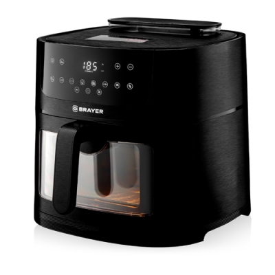 Аэрогриль BRAYER 2042BR, 1800Вт, 8л, t. 200С, съемная решетка, таймер, LCD-дисплей, 8 программ, пар