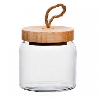 Банка с бамбук. крышкой ВУДИ 575 мл арт.43573SLB