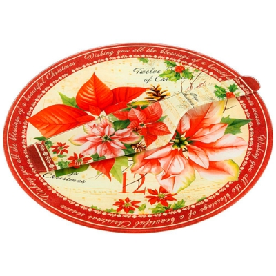Блюдо для торта с лопаткой коллекция "Рождественская сказка" 28 см 198-162 198-162