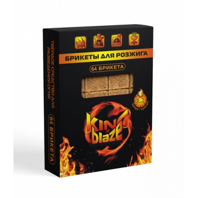 Брикет для розжига 64 блока /24 King of Blaze КВ-7184