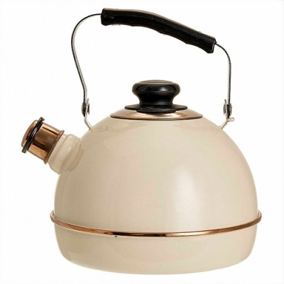 Чайник 3,5 л.(подвиж.ручка) - слон.кость (декор- зол.нерж.сталь) ТМ04/35/04/00/01 (г.Ростов)