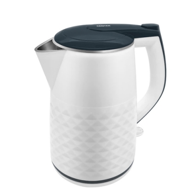 Чайник Centek CT-0025 (белый) металл 1.8л, 2000Вт, двойные стенки, кнопка вкл. на ручке