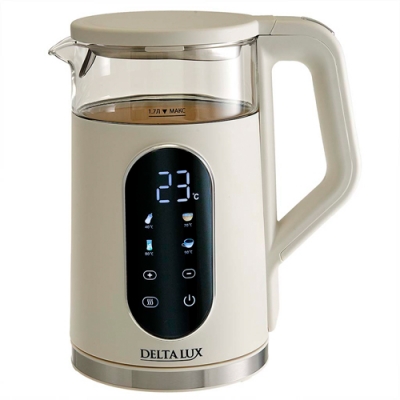 Чайник DELTA LUX DE-1025 корпус из термост. стекла и пластика, LCD дисплей, белый: 2200Вт, 1,7л (6) Чайник DELTA LUX DE-1025 корпус из термост. стекла и пластика, LCD дисплей, белый: 2200Вт, 1,7л (6)