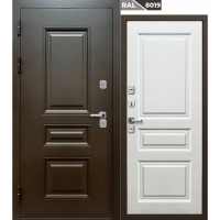 Дверь металлическая климатическая Ferroni Luxor Termo Классика Сатин Белый 8019 960 левая