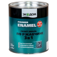 ЭкоДом Грунт-эмаль по ржавчине 3 в1 Коричневый RAL 8017 (2,2 кг) (65068)