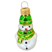 Ёлочное украшение "Снеговик мини" золотой, в подарочной упаковке, h-7см Ёлочное украшение "Снеговик мини" золотой, в подарочной упаковке, h-7см