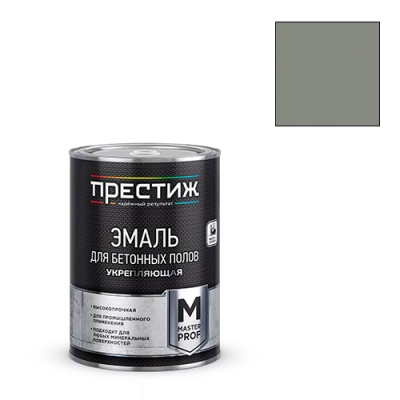 Эмаль для бетонных полов Престиж акриловая СЕРАЯ 1 кг