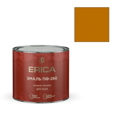 Эмаль ПФ-266 ERICA глянцевая светлый орех 1,8 кг