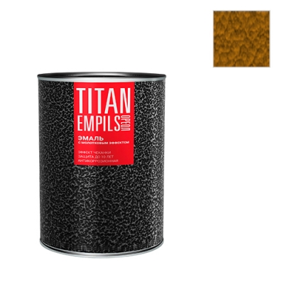 Эмаль с молотковым эффектом "ОРЕОЛ" алкидно-стирольная "ТИТАН" Медная 0,8кг