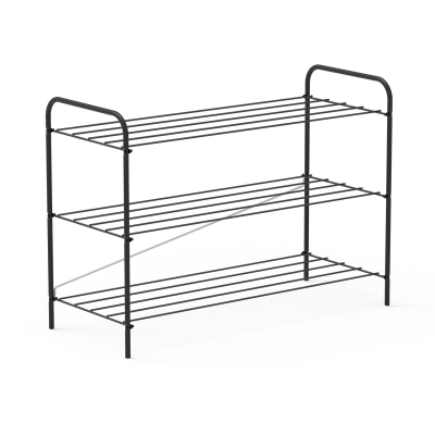 Этажерка Nika для обуви 780х325х555 3 полки матовый черный ЭТПР3/Ч