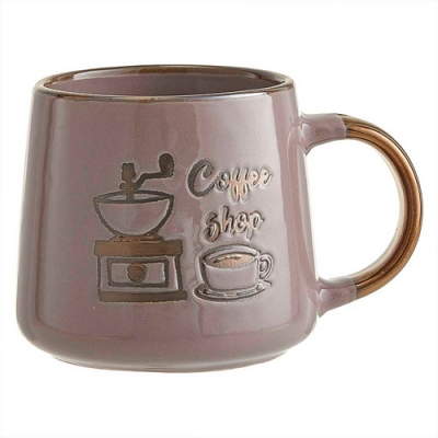 Ф11-027L Кружка 360 мл. "Coffee Shop", кофейный (48)