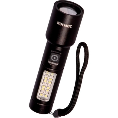 Фонарь ручной КОСМОС (KOC134Lit) аккум/10ВтLaserLED/широк.cвет/Li-ion 1200mAh/алюм