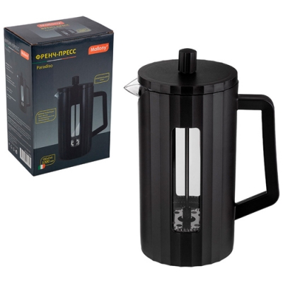 Френч-пресс Paradiso, объём: 1000 мл, в пластиковом корпусе, цвет: чёрный арт.108416