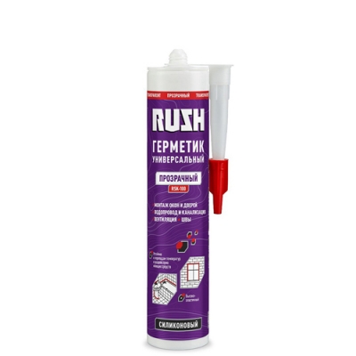 Герметик RUSH RSK-100 силиконовый универсальный прозрачный 230 мл.
