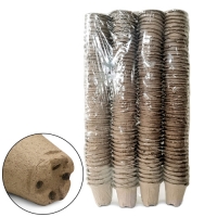 Горшочки торфяные 80х80 КРУГЛЫЕ с улучшенным дном (180 шт в упак.)