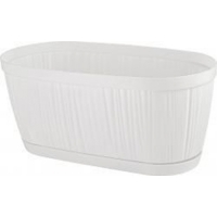 Горшок для цветов "Барселона" 2,7л, 275х145мм овальный белый IG6233